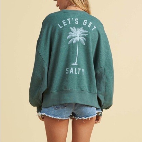 Billabong Sweaters - Billabong x Salty Blonde Let’s Get Salty Vacation Mode Sweatshirt